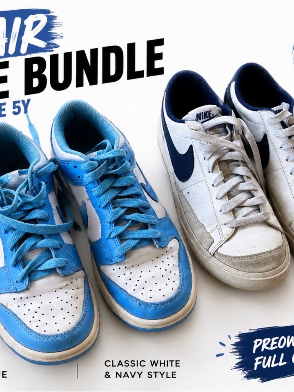 Nike Kids Sneaker Bundle | 2 Pairs | Size 5Y | Dunk Low
